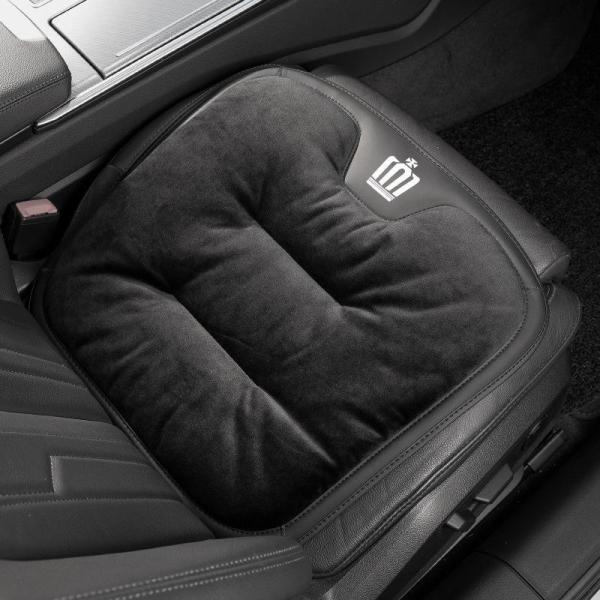クラウン CROWN ブラック 車用 シートクッション 座布団 低反発 フランネルの表面 冬の座布団 快適 1個 冬季適用