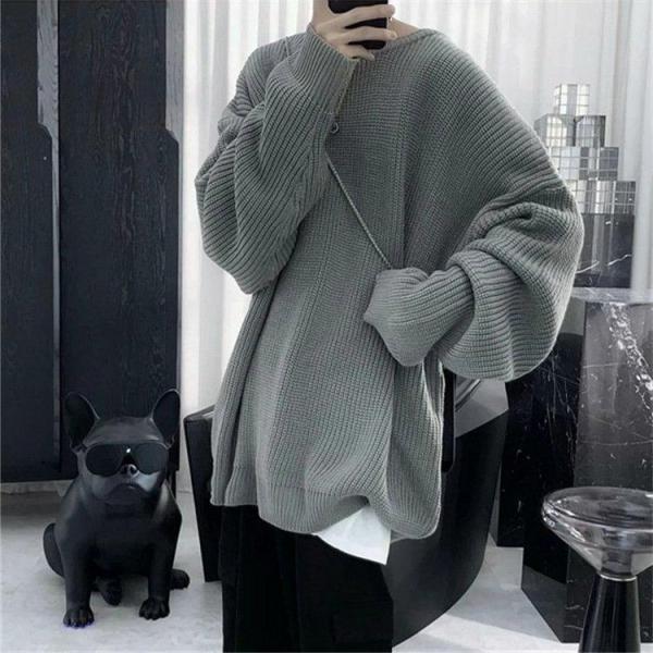 オーバーサイズ セーター メンズ 冬 オーバーサイズ ニットセーター メンズ ビッグシルエット ニット メンズ レイヤード風ニット 冬服 メンズ