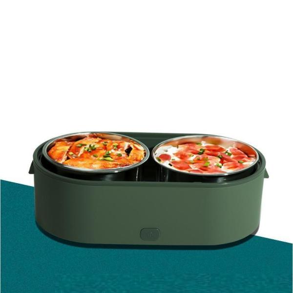 電気弁当箱 ＵＳＢ給電 加熱 ８００ｍｌ ３０４ステンレス  ボウル付き 車載 通勤 アウトドア 電気ランチボックス ポータブル