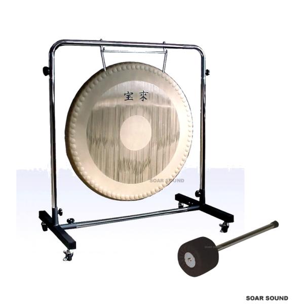 日本製 銅鑼 ドラ セット一式 14kg 36インチ 90cm 14kg 楽器 器材 Soar Soundの日本製 宝来 G 36s スタンド マレット付属 ゴング Sound