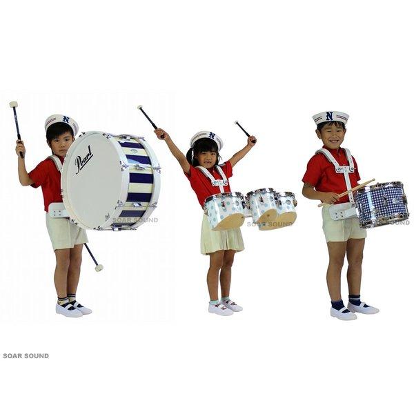 受注製作 Pearl パール マーチングドラム3点セット 小太鼓 大太鼓 タム ホルダー付 マーチングドラムセット スネアドラム バスドラム 幼児用 園児 子供 キッズ Soar Sound 通販 Yahoo ショッピング