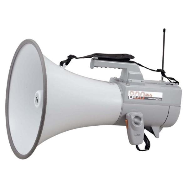 TOA 拡声器 TOA 拡声器 30W ワイヤレスメガホン ホイッスル音付 マイク付き 抗菌