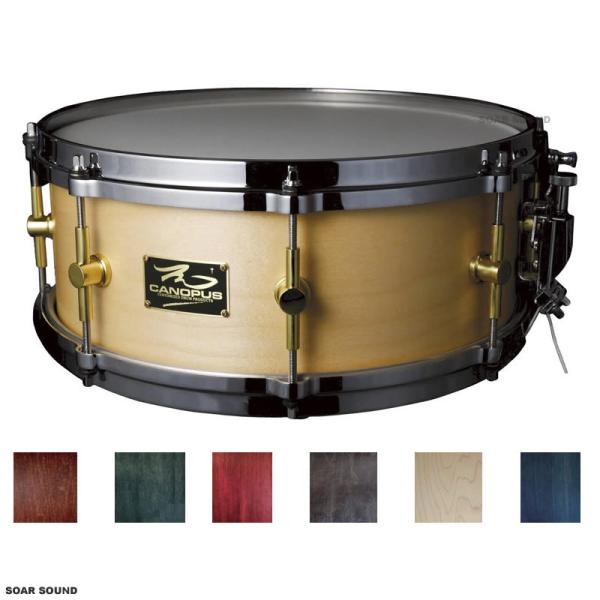 CANOPUS M-1455 The ラッカーフィニッシュ Black Maple スネアドラム LQ Solid マット CANOPUS M-1455 The ラッカーフィニッシュ Black Maple スネアドラム LQ Solid マット