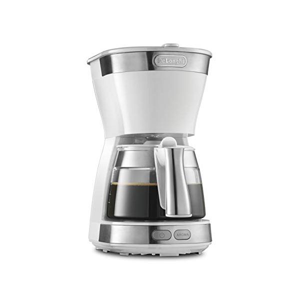 DeLonghiデロンギ De'Longhiドリップコーヒーメーカー アクティブ ICM12011J-W レギュラーコーヒー 5杯用 ペーパーレスフィルター トゥルーホワイト