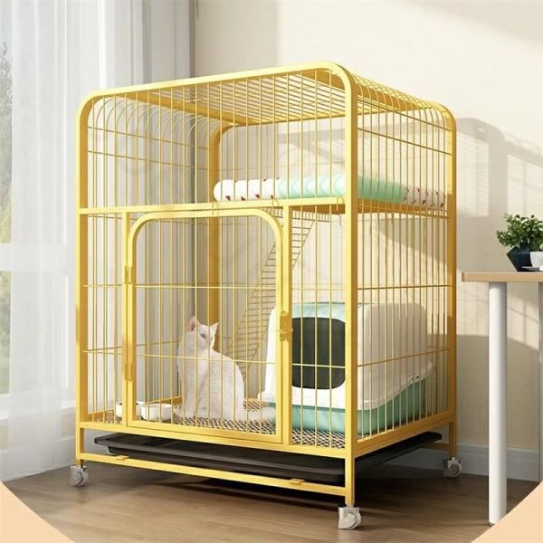 2層金属猫ケージ屋内猫エンクロージャ猫ベビーサークル金属小屋中小猫子猫キティ用ソエルティストア