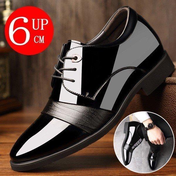 シークレットシューズ メンズ 革靴 皮靴 ビジネスシューズ 光沢 レザーシューズ 上げ底靴 6cm Up 紳士靴 通勤 結婚式 008 Kesd 9253 Kayiyasu ヤフー店 通販 Yahoo ショッピング