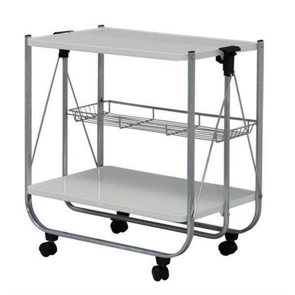 アイリスオーヤマ ワゴン 折りたたみ ホワイトシルバー OTW400