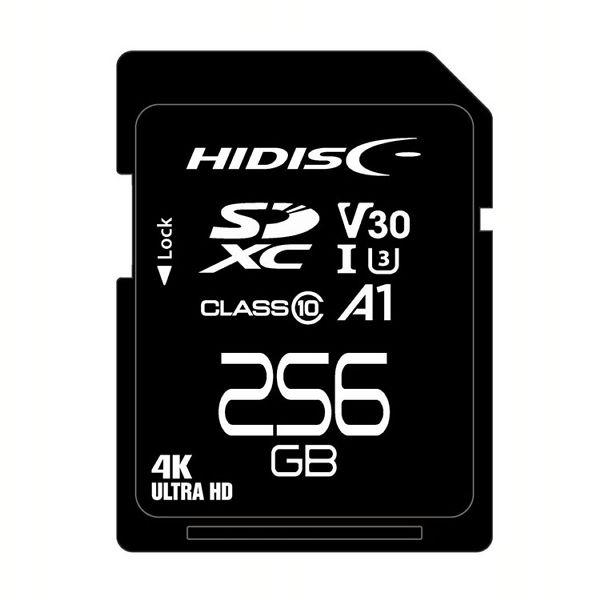 HIDISC SDXCJ[h 256GB CLASS10 UHS-I Speed class3A A1Ή HDSDX256GCL10V30 C (D)