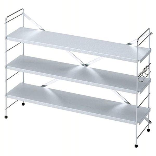 コンロサイドラック 3段 シルバー 28029 下村企販 (D)(B) : 家具