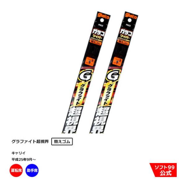ソフト９９ スズキ キャリイ （平成25年9月〜）ガラコワイパーグラファイト 替えゴム 運転席側・助手席側セット