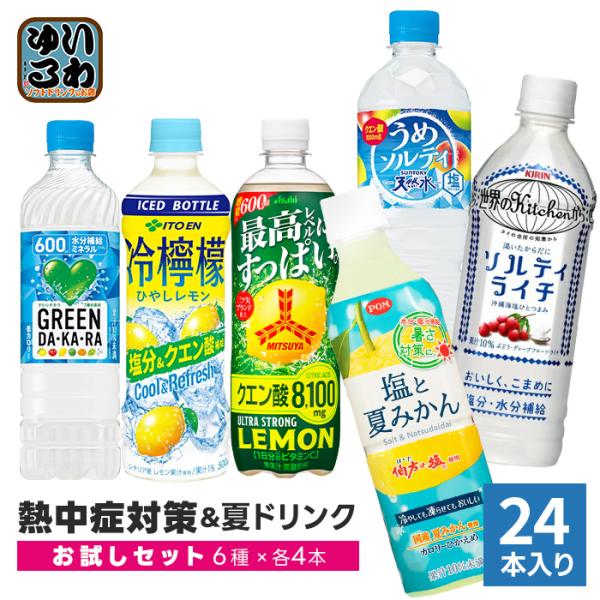 2026年 熱中症対策＆夏のドリンクセット 6種 24本入 お試しセット スポーツドリンク 水分補給