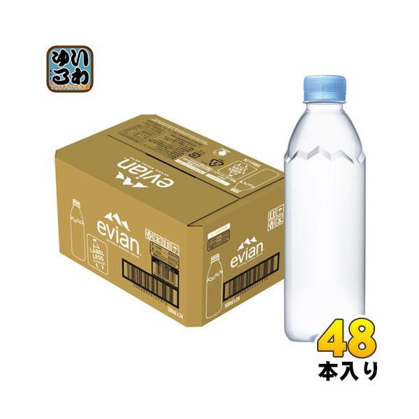 GrA xX 500ml ybg{g 48{ (24{×2 ܂Ƃߔ) i` ~lEH[^[ d tXY evian