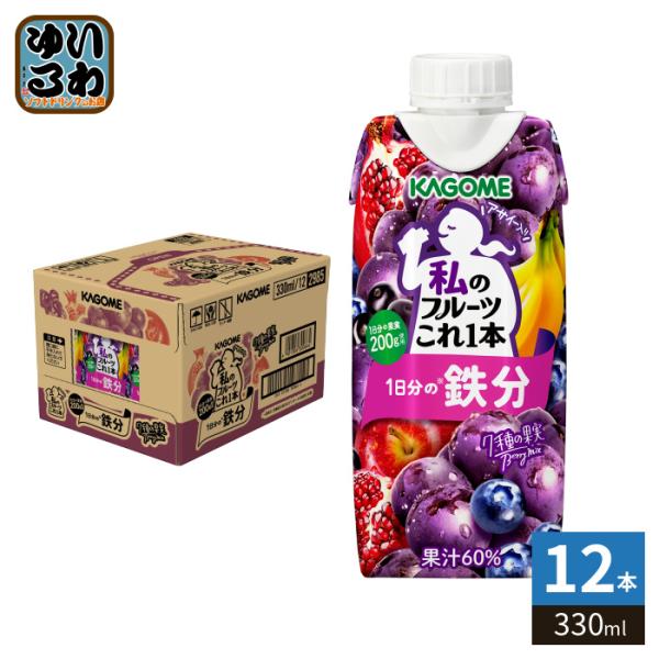 KAGOME（カゴメ） 私のフルーツこれ一本 1日分の鉄分 330ml 紙パック