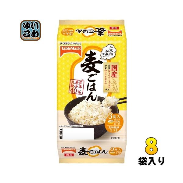 テーブルマーク 麦ごはん 160g 3食セット×8袋入 ご飯 非常食 レトルト インスタント 〔爆買〕