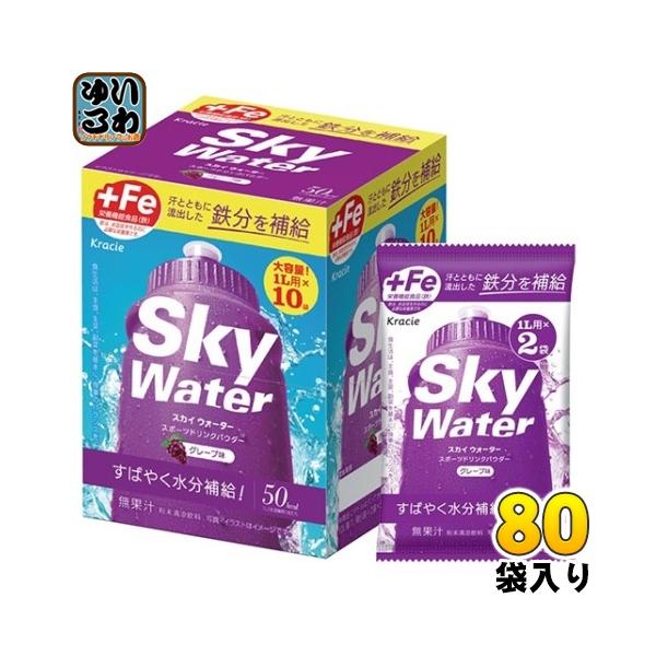 クラシエ スカイウォーター グレープ味 (1L用×2) 80袋 合計160リットル
