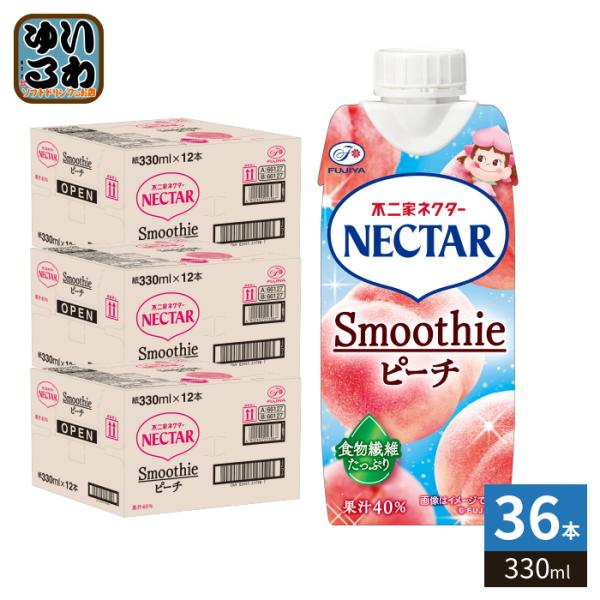 ネクター 伊藤園 不二家ネクター スムージーピーチ 330ml 紙パック 36