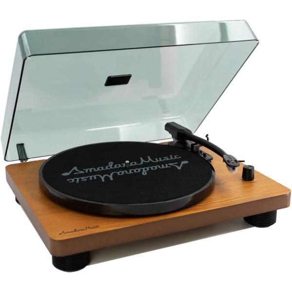 新品 Amadana Music アマダナ レコードプレーヤー AM-PRD-101 アマダナミュージック ターンテーブル スピーカー一体型 天然木トップボード採用 /  (雑貨)