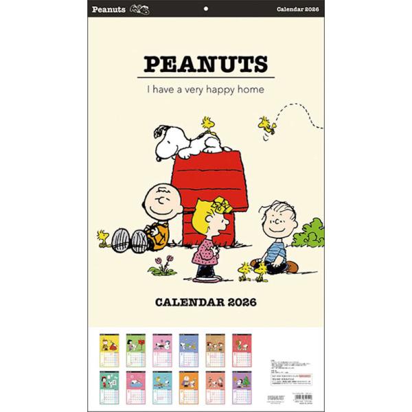 [Release date: September 20, 2025]■タイトル／スヌーピー■品番／CL26-066■JAN／4901770799599■サイズ・仕様／61×35cm・13枚 / 太巻