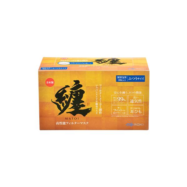 他サイト： 纏(MATOI)マスク ふつうサイズ 30枚入 ROKI【PT】の商品画像