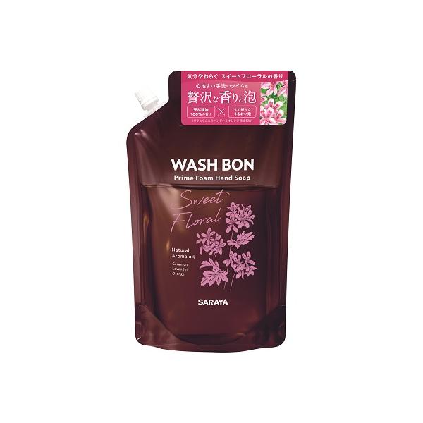 他サイト： ウォシュボン プライムフォーム スイートフローラル 詰替用 500mL サラヤ【RH】泡ハンドソープ 泡 ボトル ウォッシュボン おしゃれ 手洗い 爆買の商品画像