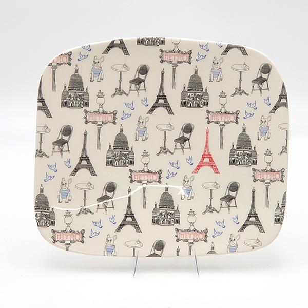 GIEN ジアン サ・セ・パリ スクエアプレート(M)24.5×21.2cm 1826CCNM