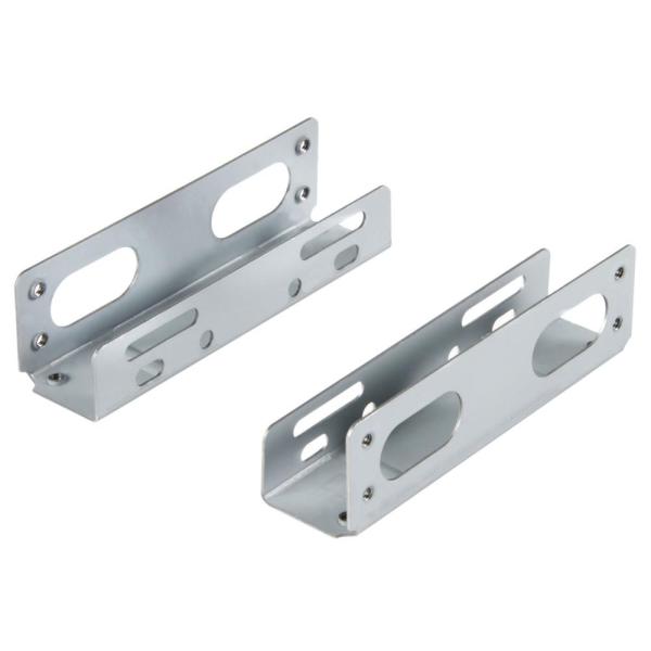 BRACKET StarTech 3.5インチHDD変換マウンタ 5インチベイ固定用3.5インチハードディスク専用マウンタ シルバーメタルブラケット