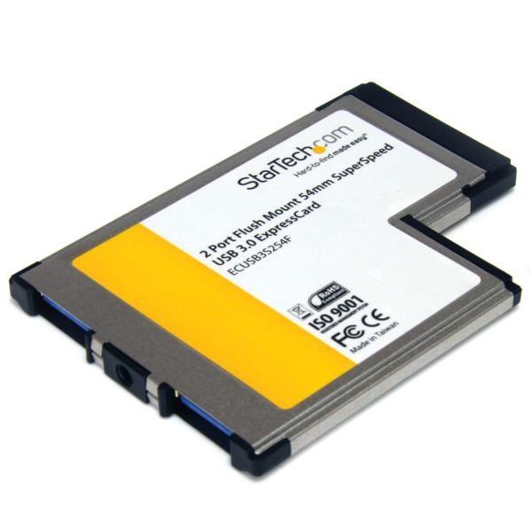 ECUSB3S254F StarTech 2|[g SuperSpeed USB 3.0ݗpExpressCard/54 A_v^J[h (UASPΉ)  ExpressCard (54mm) 2x USB 3.0 A X