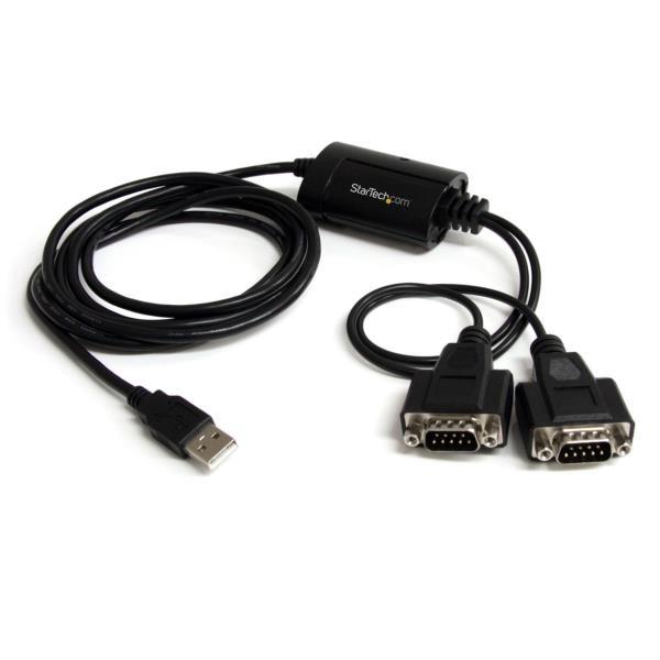 ICUSB2322F StarTech 2|[gUSB 2.0|RS232CVAϊP[u 1x USB A IX[2x DB-9(D-Sub 9s) IX