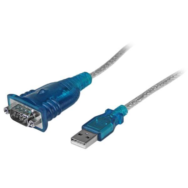 ICUSB232V2 StarTech 1ポートUSB−RS232Cシリアル変換ケーブル 1x USB A オス−1x DB-9(D-Sub 9ピン)  オス シリアルコンバータ/変換アダプタ