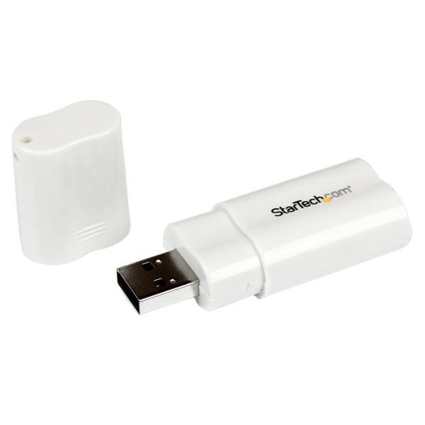 ICUSBAUDIO StarTech USBI[fBIϊA_v^ USB 2.0 OtTEhJ[h 1x USB A (IX)[2x 3.5mm~jWbN (X) zCg
