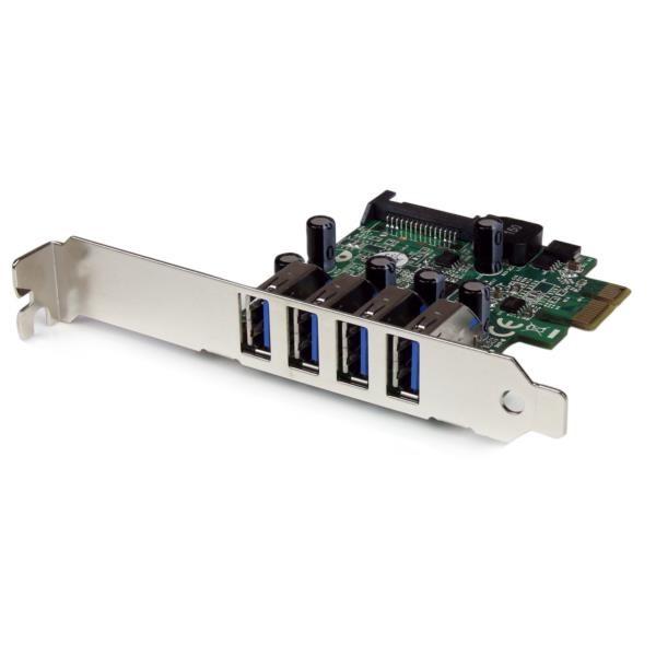 PEXUSB3S4V StarTech SuperSpeed USB 3.0 4|[gPCI ExpressC^[tF[XJ[h 4x USB 3.0 gpPCIe x1 ڑ{[h SATA(15s)d[qt