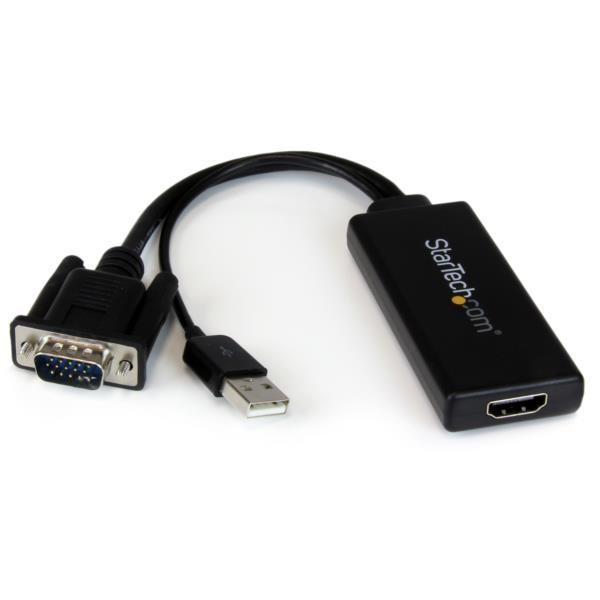 VGA2HDU StarTech VGA|HDMIϊA_v^[(USBI[fBIoXp[Ή) |[^uAiORGB(VGA)|HDMIAbvXP[Ro[^[