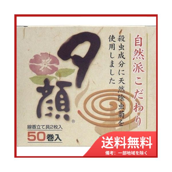 紀陽除虫菊 夕顔　天然蚊とり線香　香料・着色料無配合　50巻入 送料無料