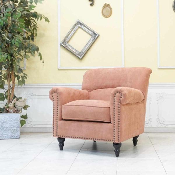 一人掛け ソファ シングルソファー アンティーク風 シンプル レトロ