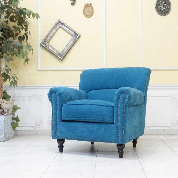 一人掛け ソファ シングルソファー アンティーク風 シンプル レトロ