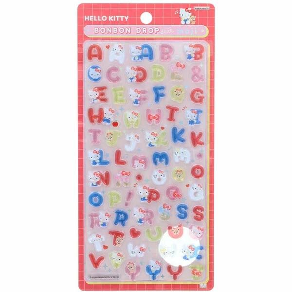 ボンボンドロップシール　プチトレイン おはじきふうシール ハローキティ サンスター文具 ボンボンドロップシールmoji ハローキティスタンダード