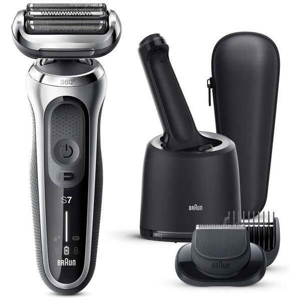 【展示品】Braun S7 メンズ電気シェーバー　71-S7500cc シルバー BRAUN（ブラウン） メンズ 電気シェーバー 髭剃り シリーズ7 71