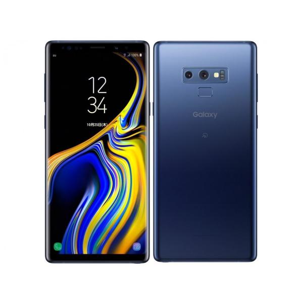 �y����14���܂œ����o�ׁzau SCV40 Galaxy Note9 Ocean Blue �u���[ sim�t���[