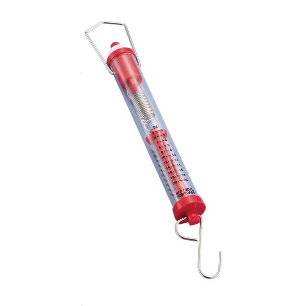 ●キログラム（kg）とニュートン（N）の両方の単位の入ったばねばかりで、内部構造が観察できる透明タイプです。●平面でも使える様に一部フラットになっています。0点調節機構付。商品詳細ニュートン：20N秤量：2kg最小目盛：0.4N/40gカラー：赤