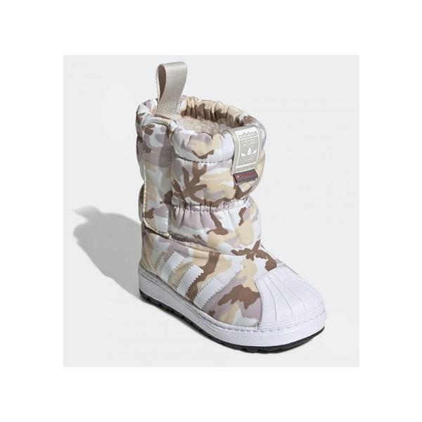 【SALE】【adidas】 EE7263 SST WINT3R CF I WHITE/BROWN アディダス  スーパースターウィンター ホワイト/ブラウン ベビーブーツ 子供靴 迷彩