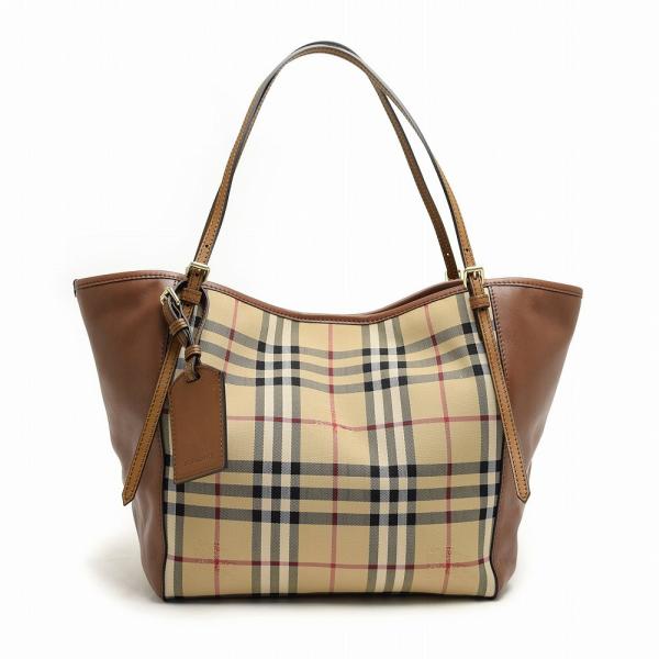 バーバリー トートバッグ HORSEFERRY CHECK SMALL CANTERBURY PANELS