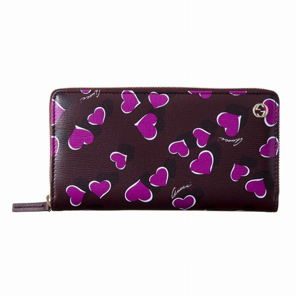 GUCCI グッチ 長財布 ラウンドファスナー 309705 AV61G 5009 ハート柄