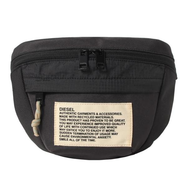 美品　DIESEL ボディバッグ X07811 P3902 ナイロン　ロゴタグ DIESEL ディーゼル ボディバッグ X07812 P3902 T8013 Black