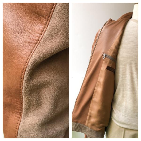 高級 ライトブラウン ブランド ライトブラウン ブルゾン セラファン Seraphin 革ジャン レザージャケット ラムスキン メンズ カジュアル メンズ 本革 シングルライダース スウェード Ser0005 銀座 Hiko テレビで話題