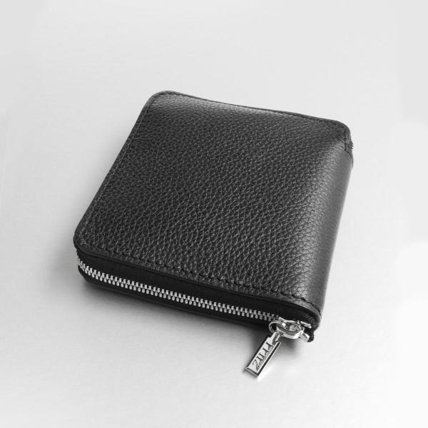 ZILLI／ジリー】ラウンドコンパクトウォレット 財布 ファスナー カーフ