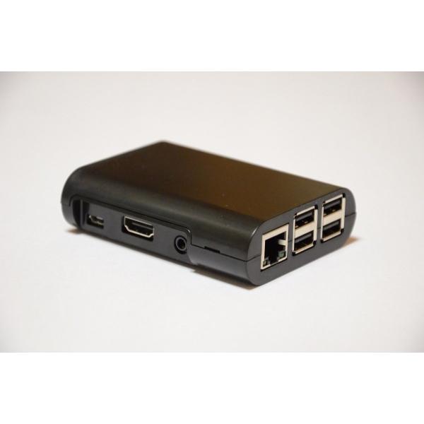 Raspberry Pi model B+、Raspberry Pi 2 model B、Raspberry Pi 3 model B用のスタイリッシュなスリムケースです。（色：黒）3枚のプラスチック部材で構成されています。付属のネジ4本で...