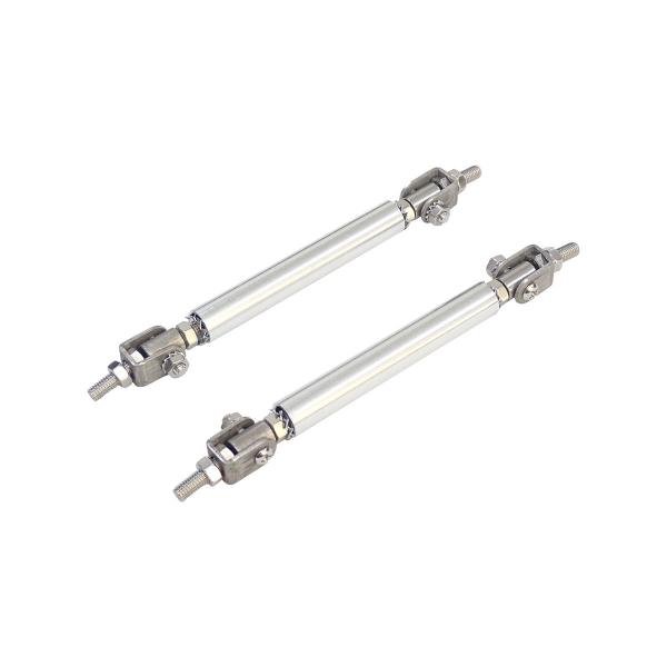 ●商品状態新品・未使用品●適合車種汎用●商品名調整式 ユニバーサル コネクションロッド 2本セット●ブランド社外品●商品説明カラー：シルバー材質：スチール+アルミ直径：約10ｍｍロッド長さ：約75mm取り付け可能長さ：約135mm~195m...