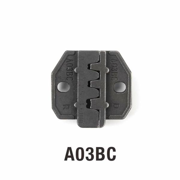 商品詳細 用途：ファストン端子#250・#187シリーズ等のオープンバレル端子を圧着材質：特殊合金鋼表面加工：電解研磨によるばり取り実施対応：エアー式圧着機AM-10、電動式圧着機EM-6B1および圧着ベンチHS-03B、HS-03BC本体...