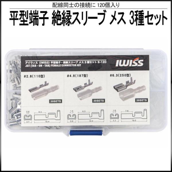 ブランド IWISS アイウィス商品名 平型端子＆スリーブ ※厚みある国内仕様適合電線・110型 20-16AWG / 0.50-1.25sq・187型 20-16AWG / 0.50-1.25sq・250型 16-14AWG / 1.25...