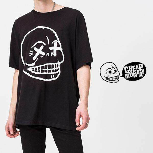 Cheap Monday チープマンデイ Squad Tee Faint Skull Black White スカル 骸骨 髑髏 プリント 半袖 Tシャツ ブラック 黒 ホワイト 白 トップス ビッグシルエット Buyee Buyee Japanese Proxy Service Buy From Japan Bot Online